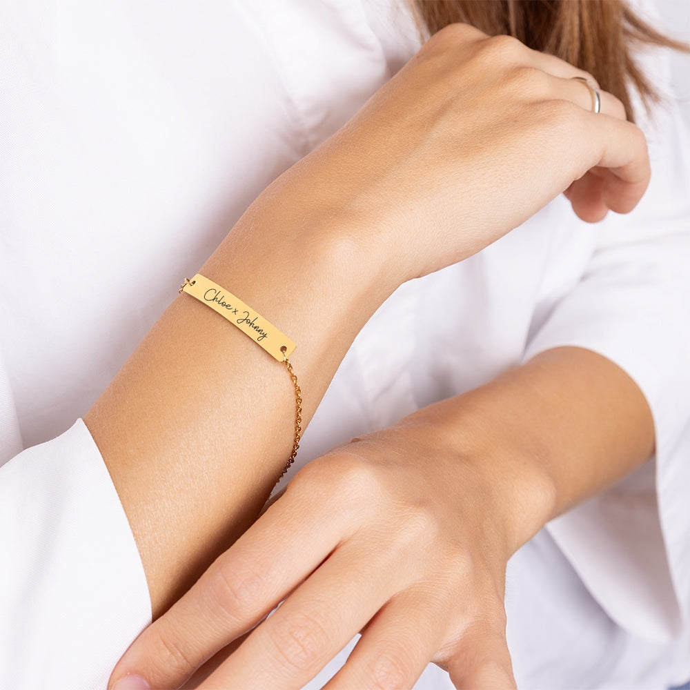 Custom Name Bar Bracelet