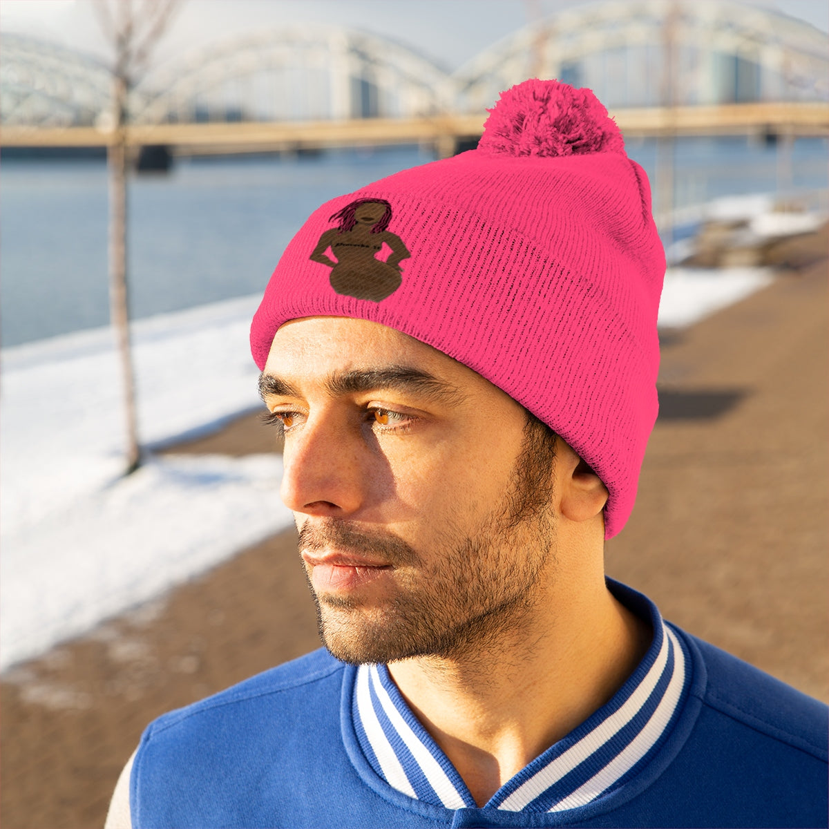 Proverbs 31 Loc Lady Pom Pom Beanie - Obsidian's LLC