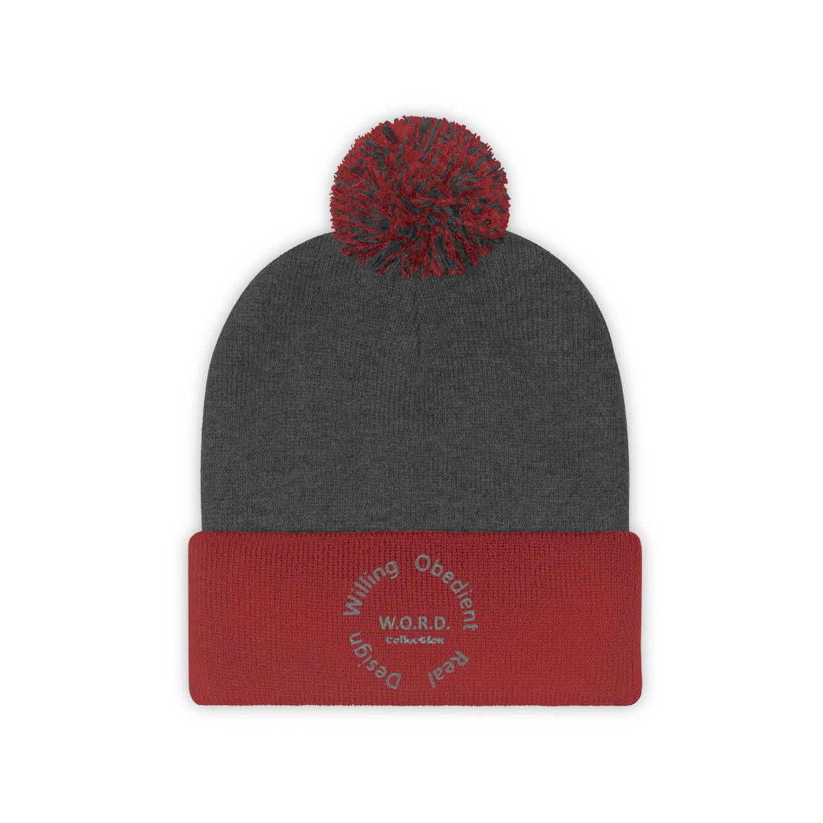 W.O.R.D Pom Pom Beanie - Obsidian's LLC