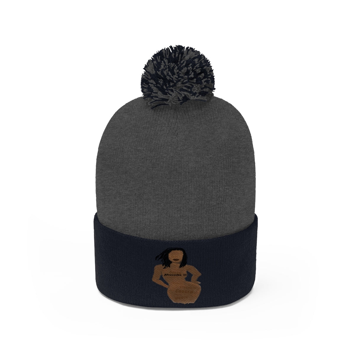 Proverbs 31 Loc Lady Pom Pom Beanie - Obsidian's LLC