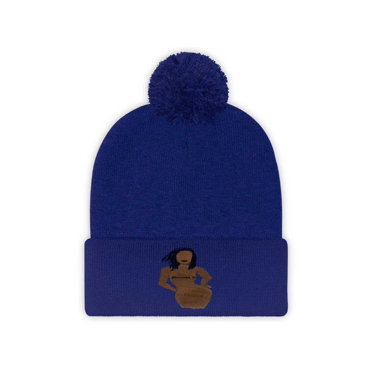 Proverbs 31 Loc Lady Pom Pom Beanie - Obsidian's LLC