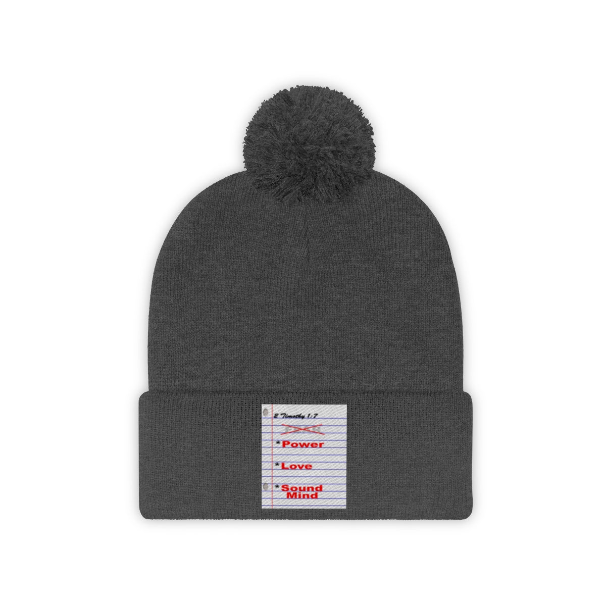 NO FEAR Pom Pom Beanie - Obsidian's LLC