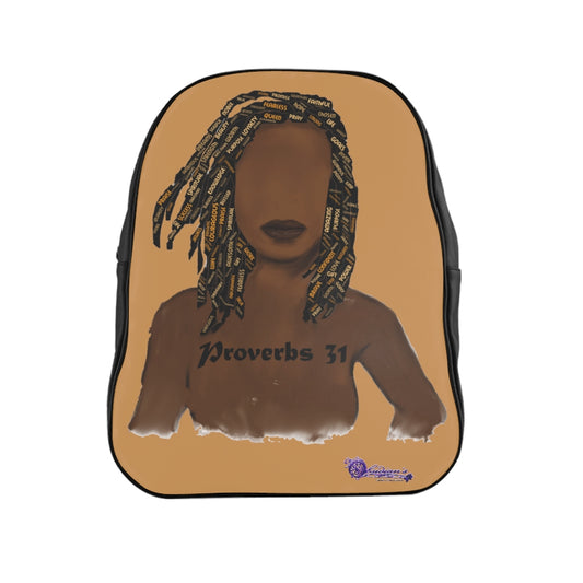 Proverbs 31 Locs School Backpack - Obsidian's LLC