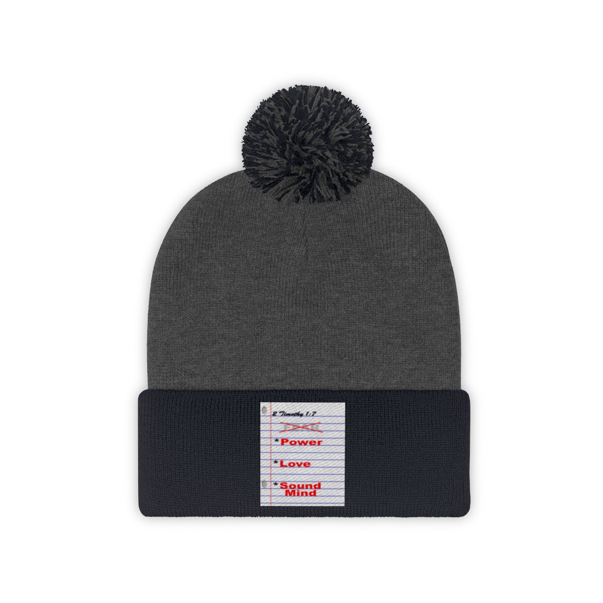 NO FEAR Pom Pom Beanie - Obsidian's LLC