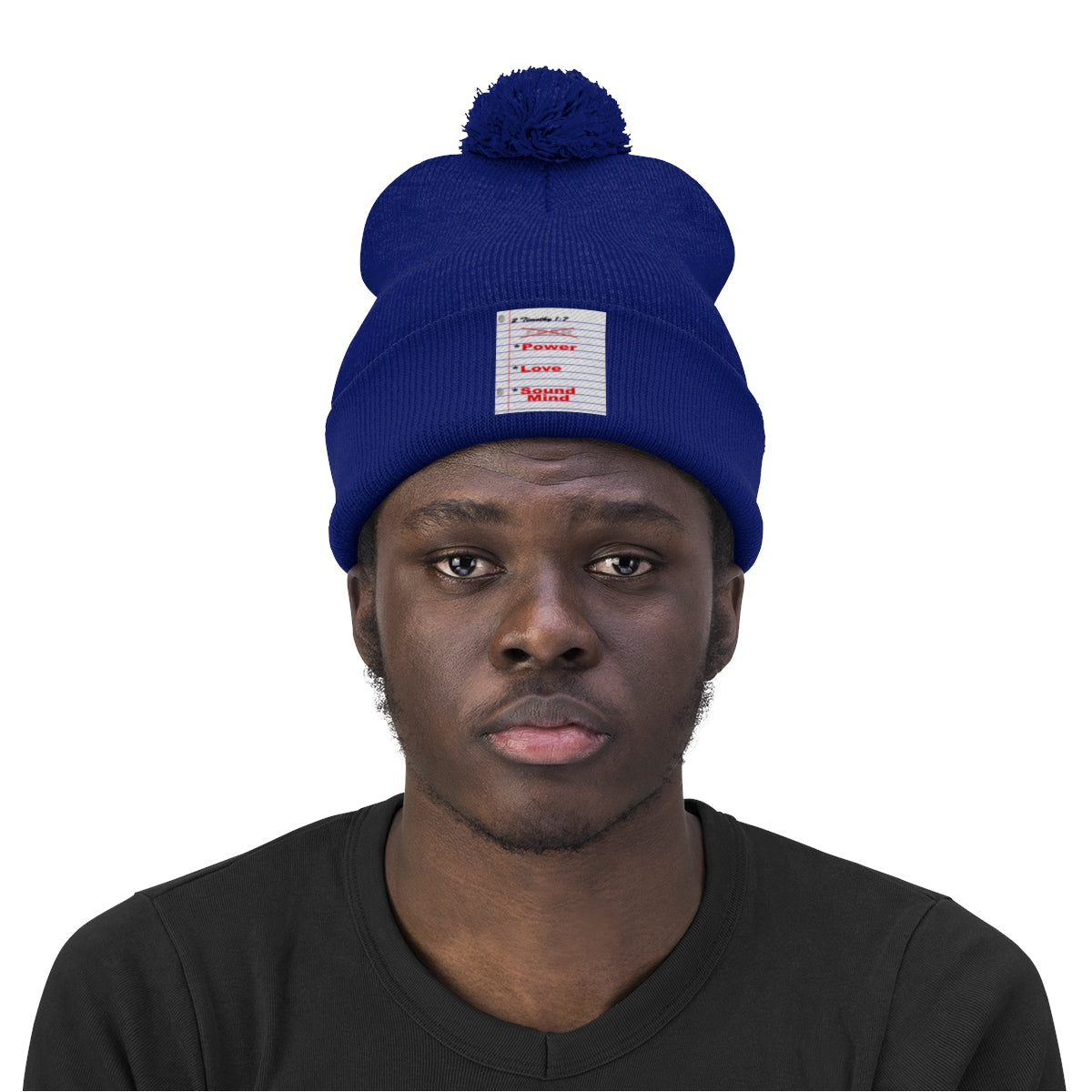 NO FEAR Pom Pom Beanie - Obsidian's LLC