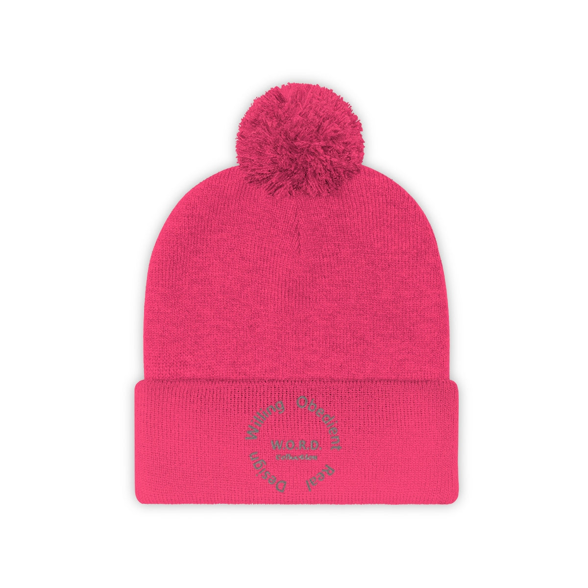 W.O.R.D Pom Pom Beanie - Obsidian's LLC
