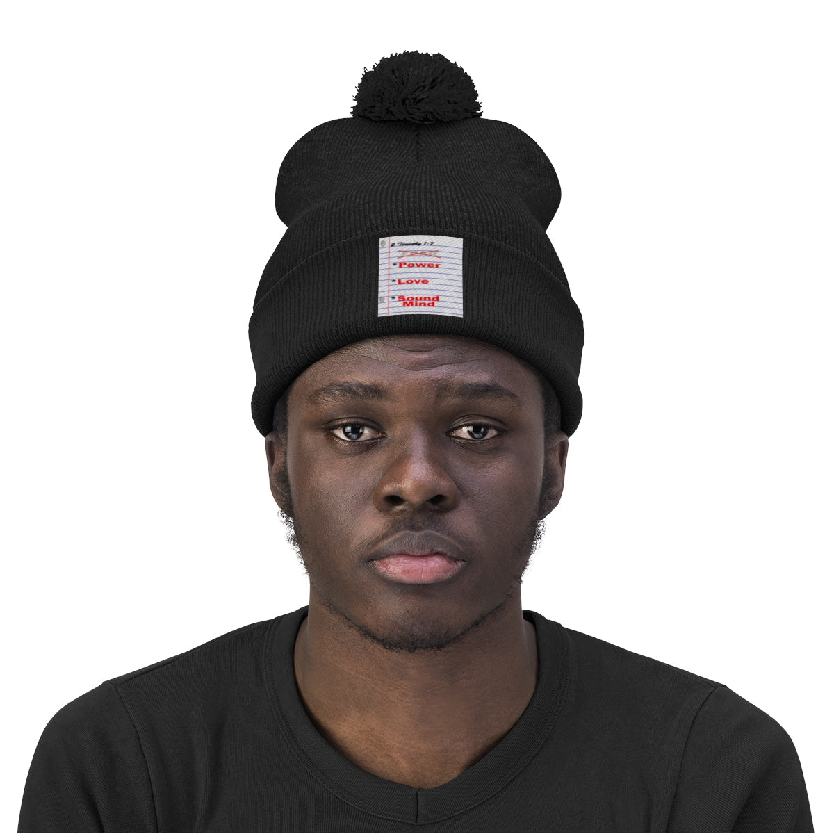 NO FEAR Pom Pom Beanie - Obsidian's LLC