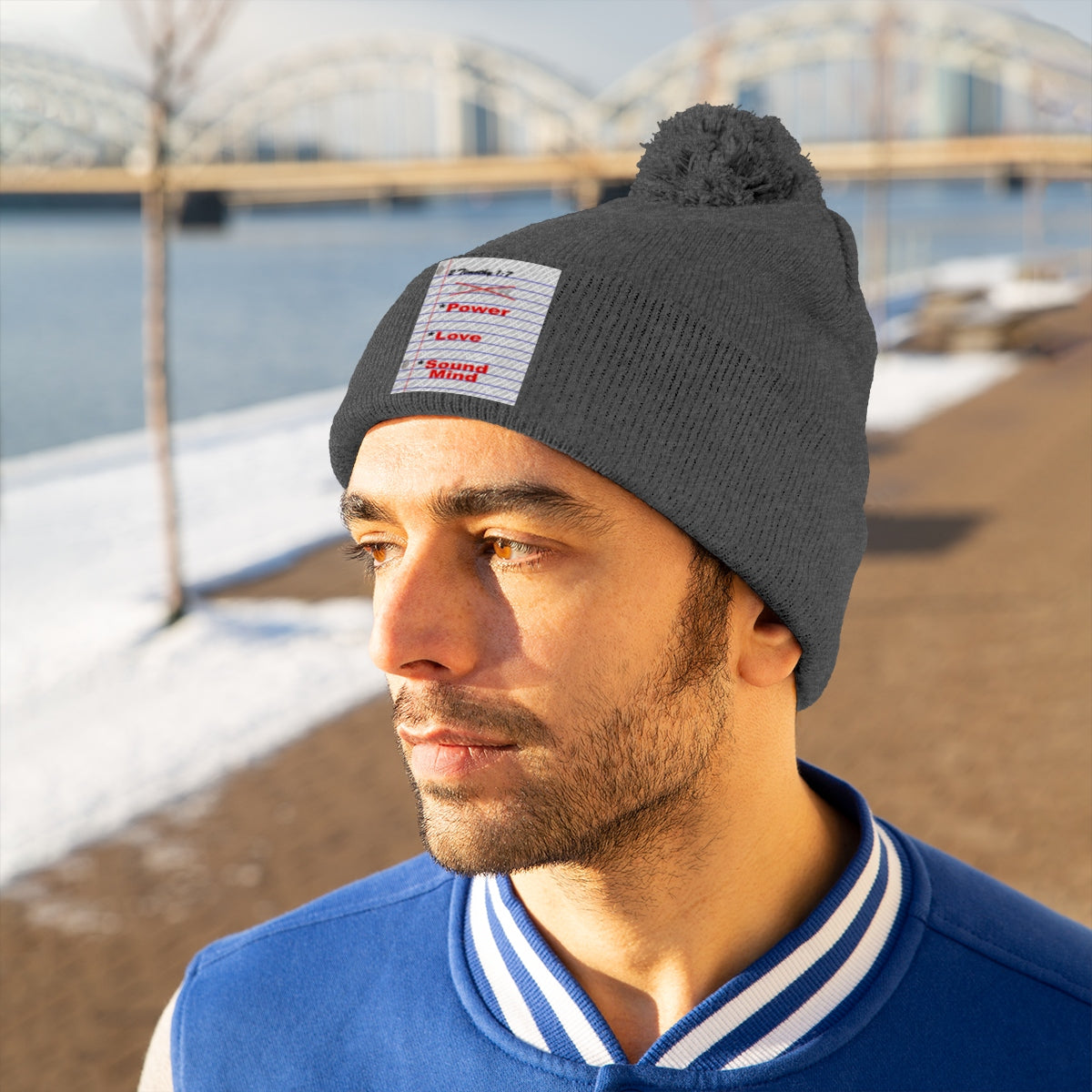 NO FEAR Pom Pom Beanie - Obsidian's LLC