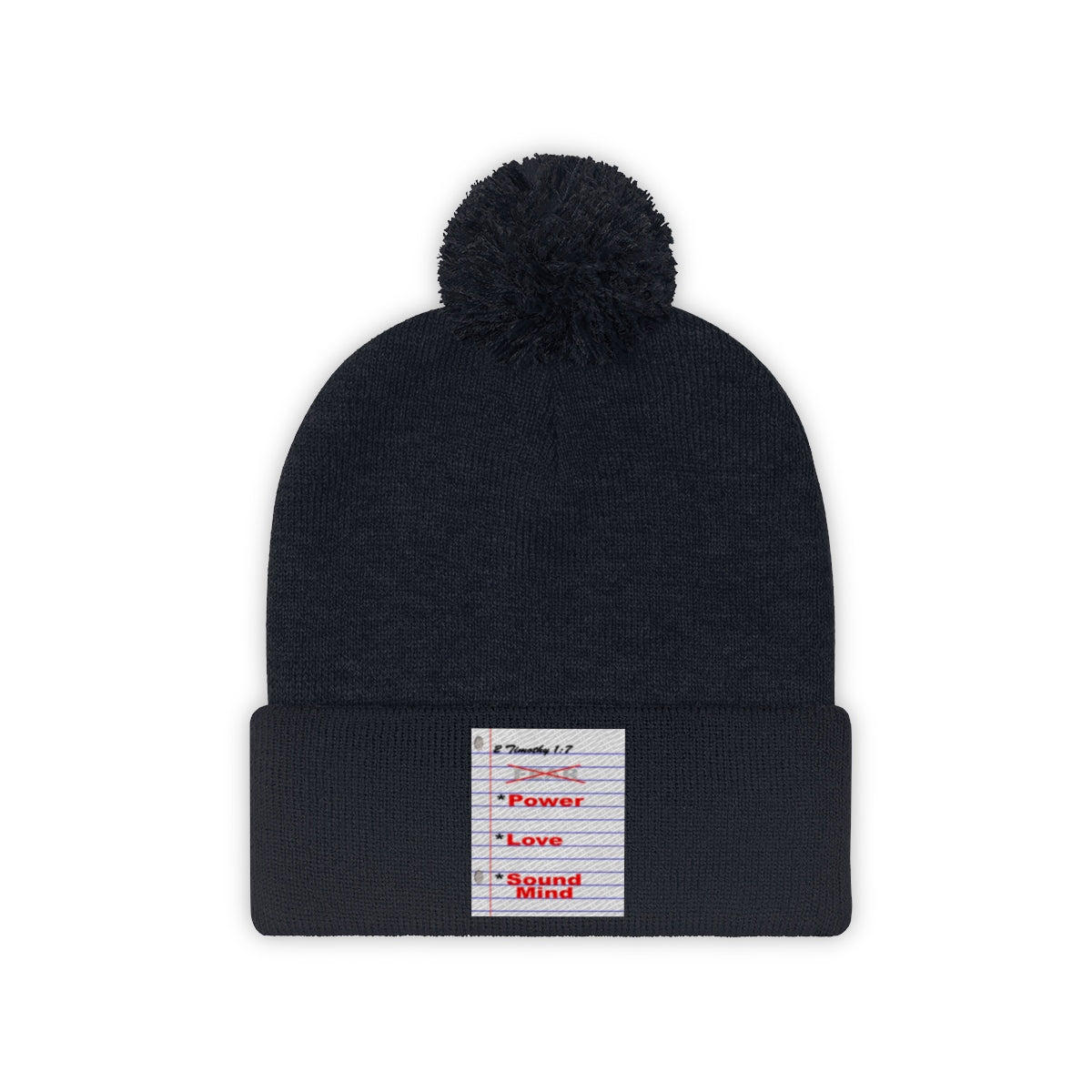 NO FEAR Pom Pom Beanie - Obsidian's LLC