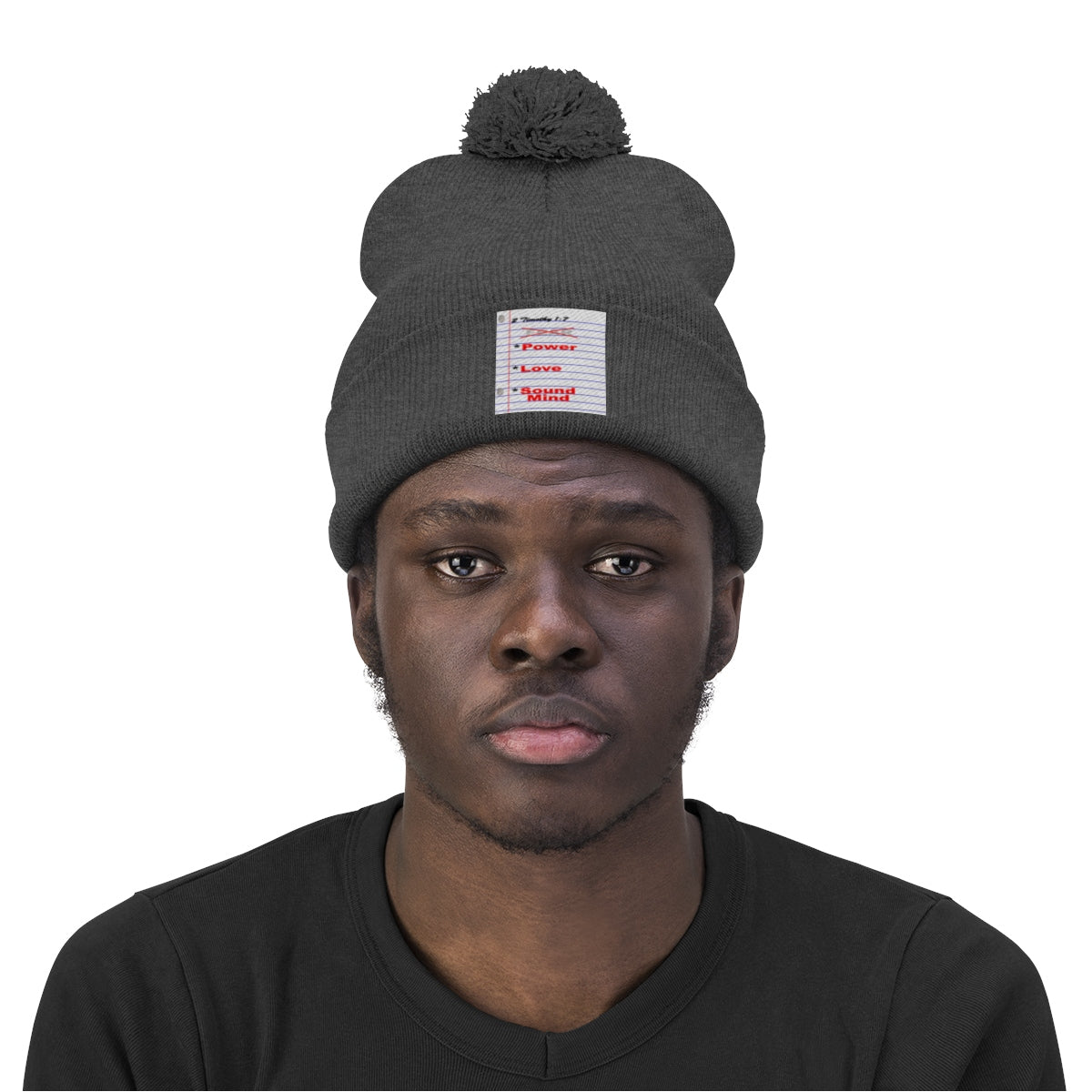 NO FEAR Pom Pom Beanie - Obsidian's LLC