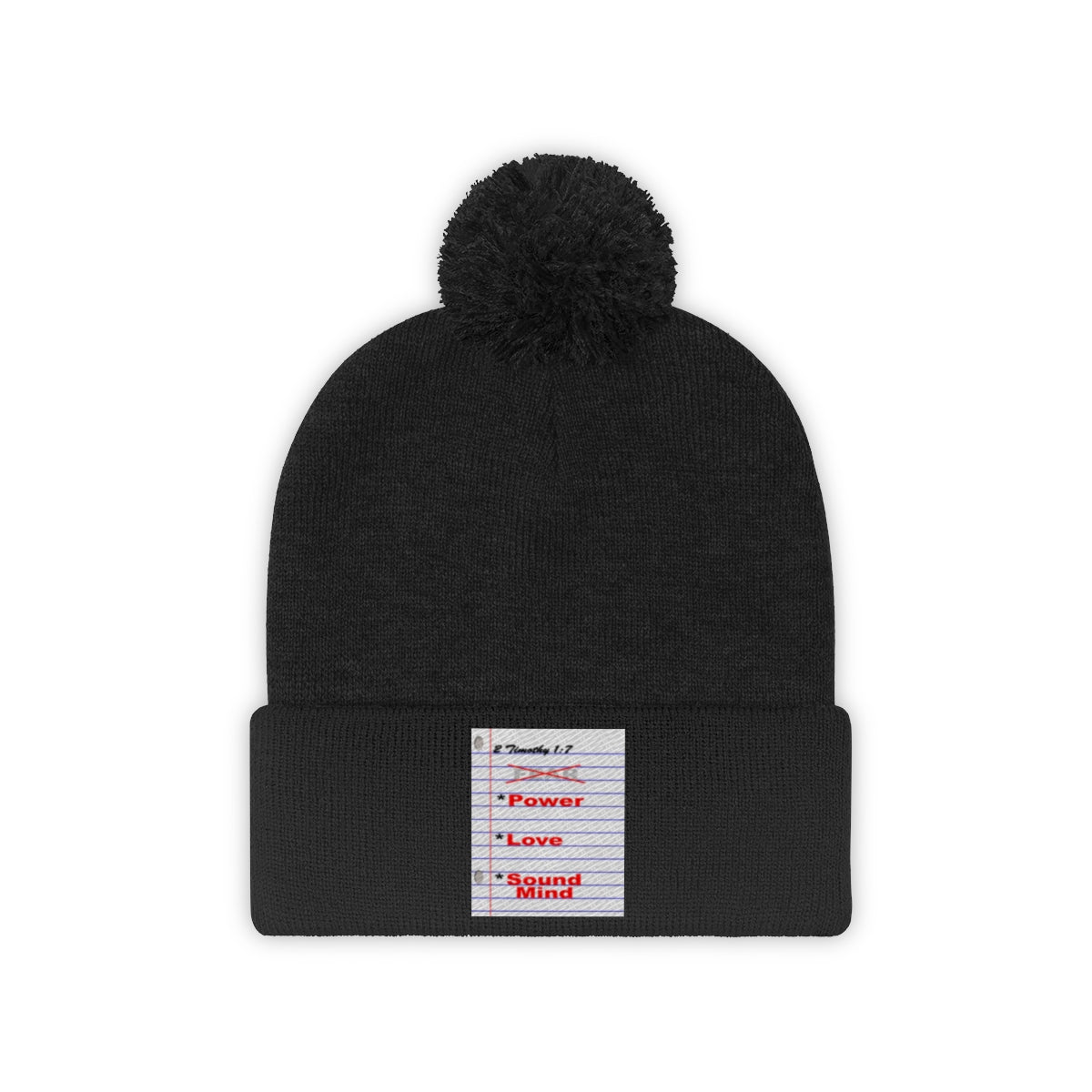 NO FEAR Pom Pom Beanie - Obsidian's LLC