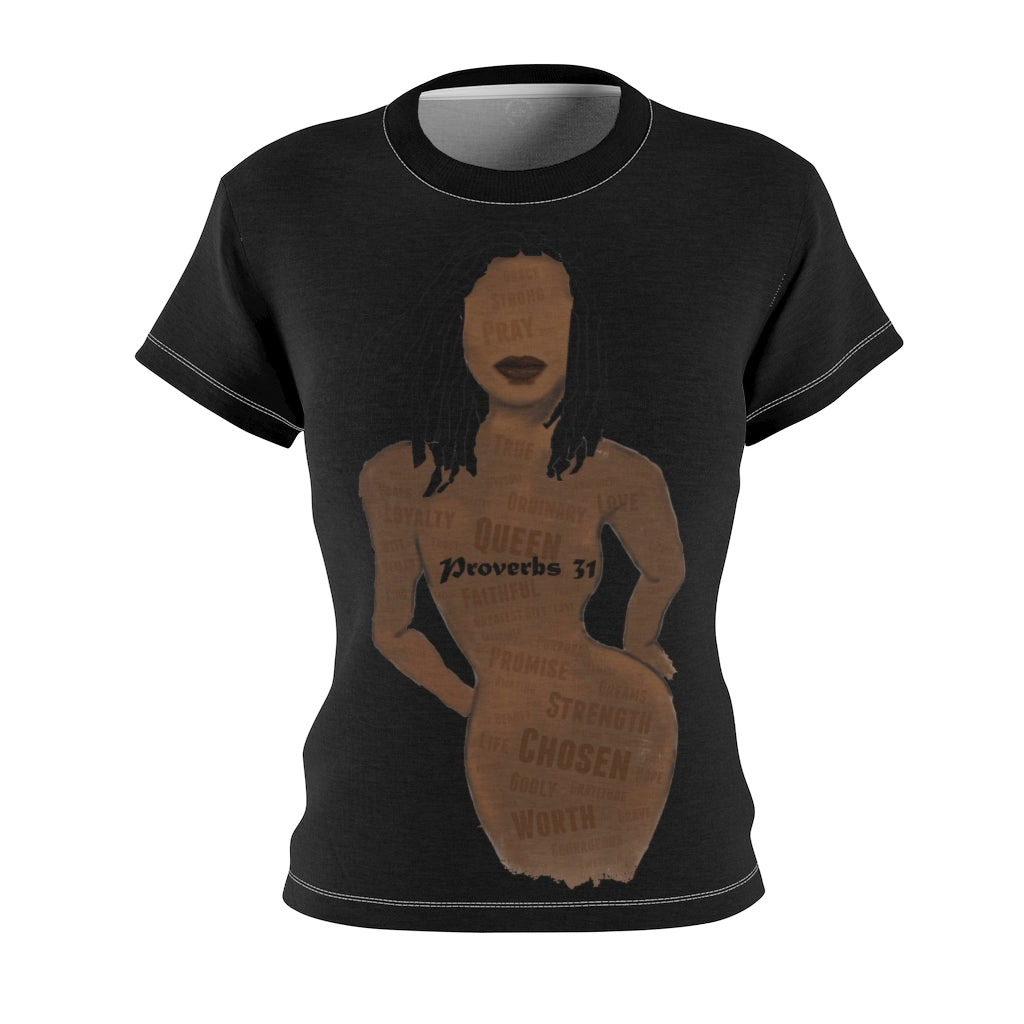 Proverbs 31 Loc Lady Women's Tee (AOP) - Obsidian's LLC