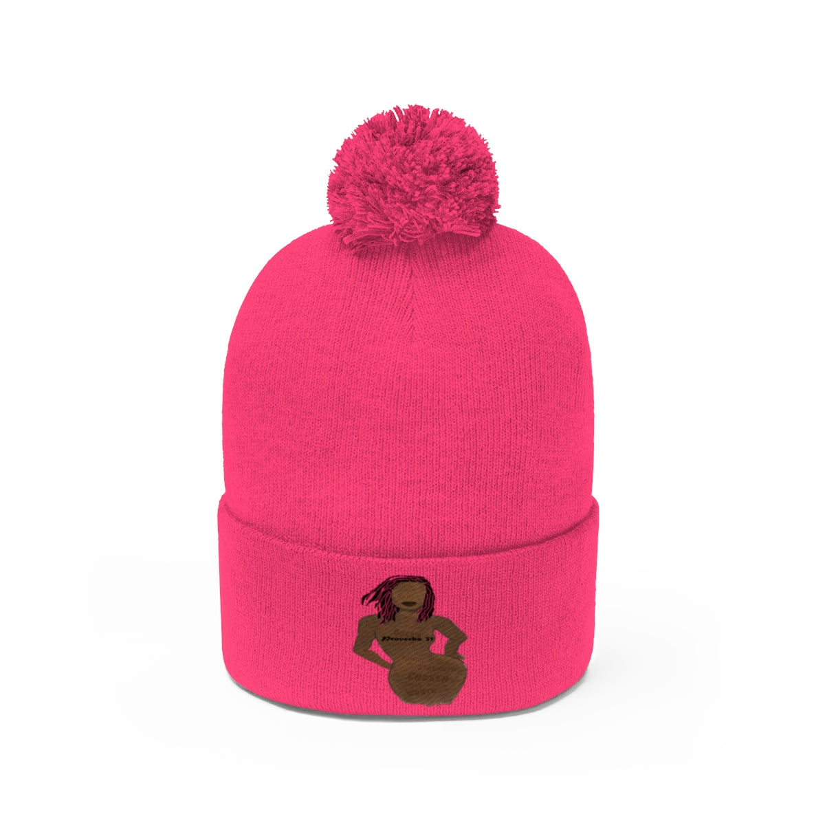 Proverbs 31 Loc Lady Pom Pom Beanie - Obsidian's LLC