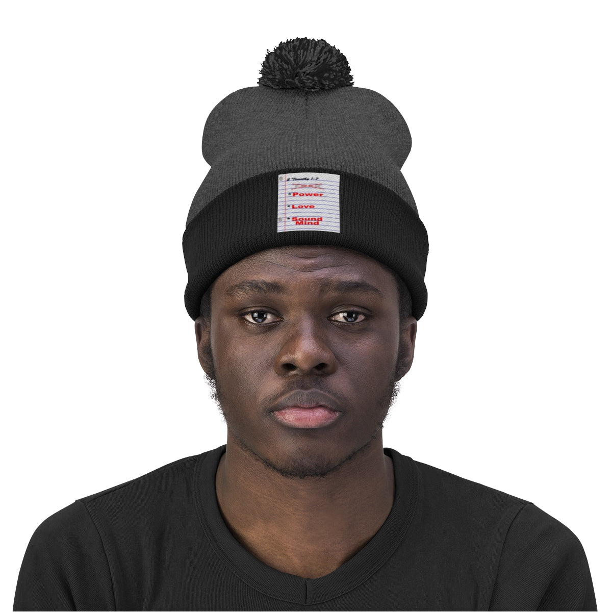 NO FEAR Pom Pom Beanie - Obsidian's LLC