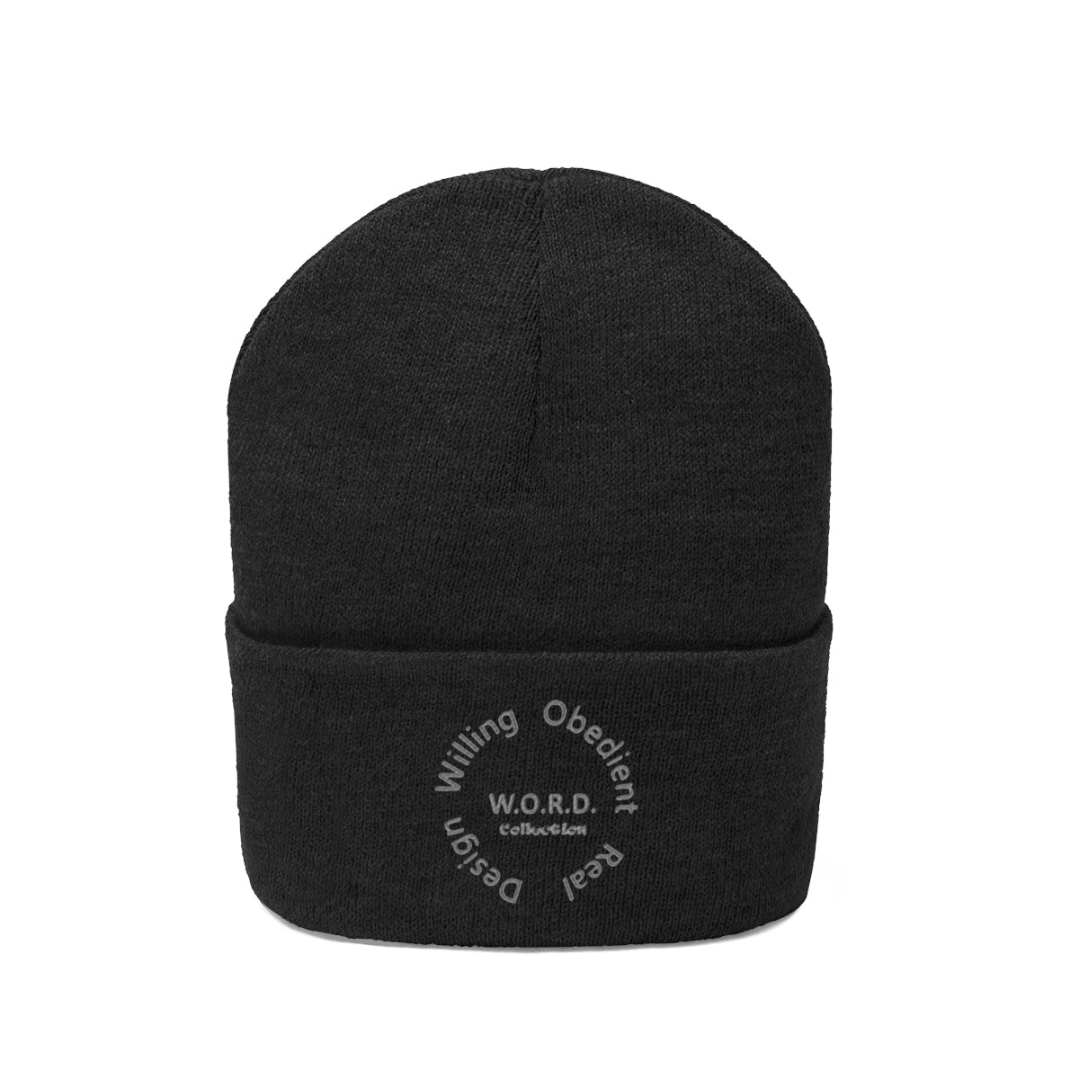 W.O.R.D Knit Beanie - Obsidian's LLC