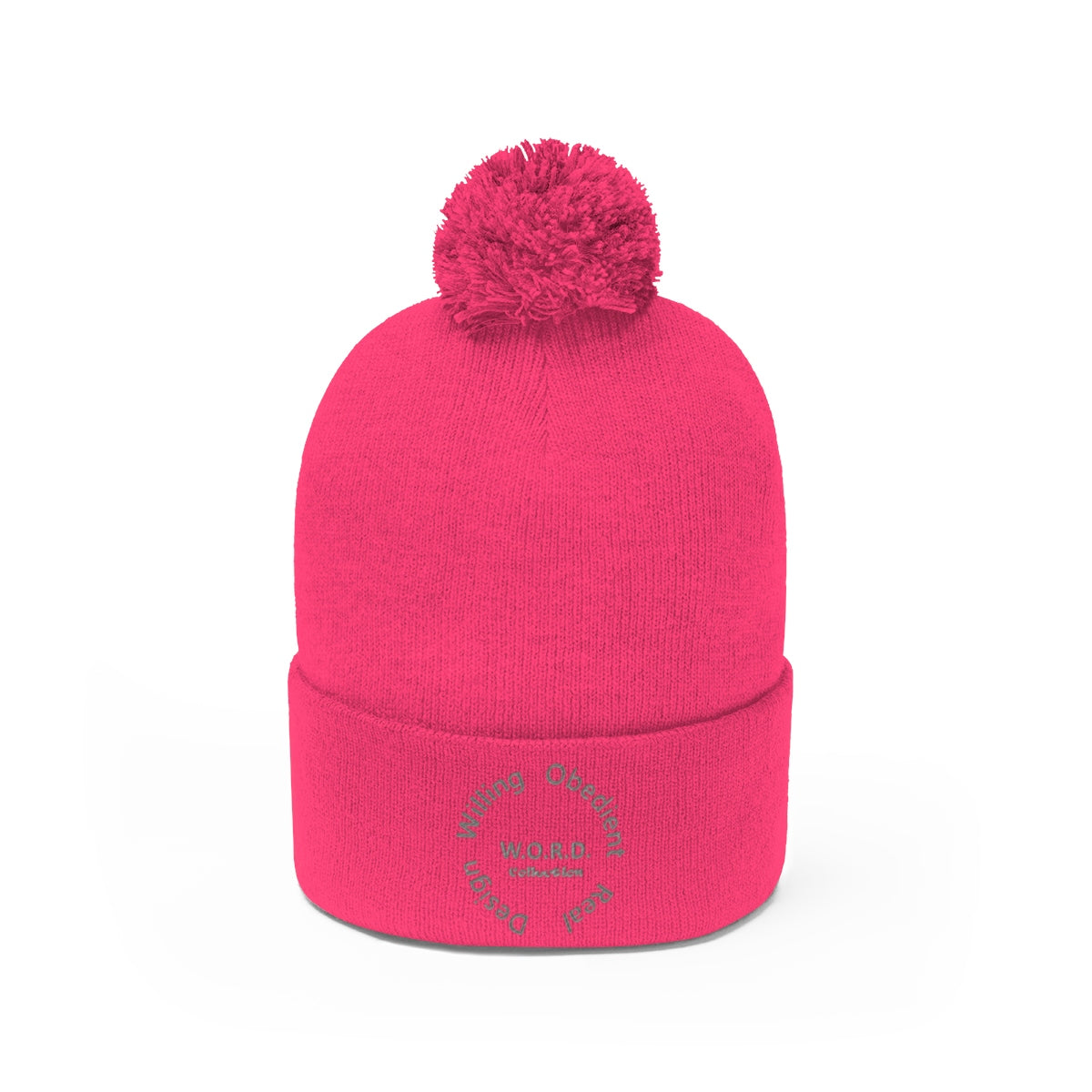 W.O.R.D Pom Pom Beanie - Obsidian's LLC