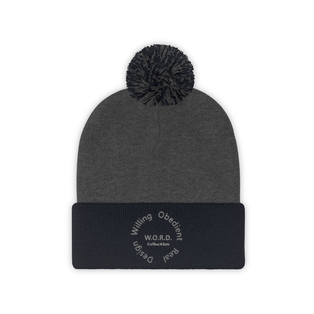 W.O.R.D Pom Pom Beanie - Obsidian's LLC