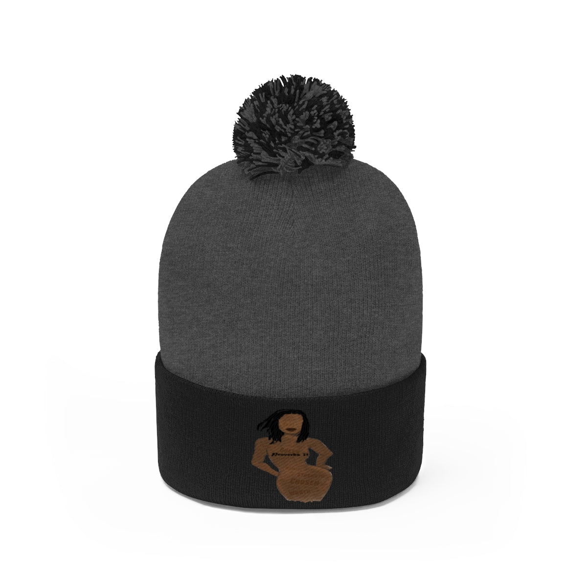 Proverbs 31 Loc Lady Pom Pom Beanie - Obsidian's LLC