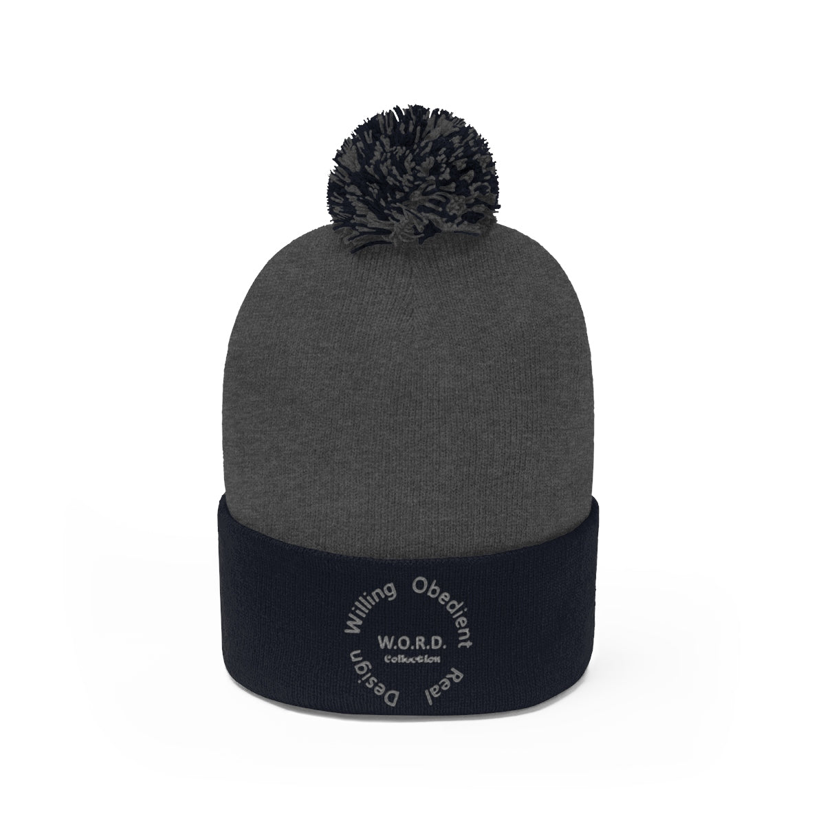 W.O.R.D Pom Pom Beanie - Obsidian's LLC