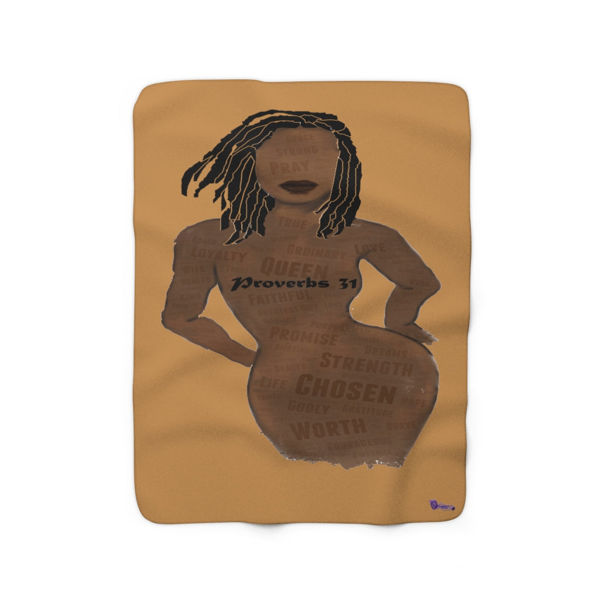 Proverbs 31 Loc Lady Sherpa Fleece Blanket - Obsidian's LLC