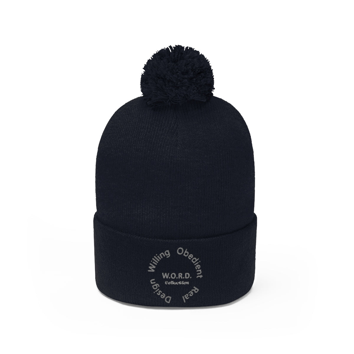 W.O.R.D Pom Pom Beanie - Obsidian's LLC