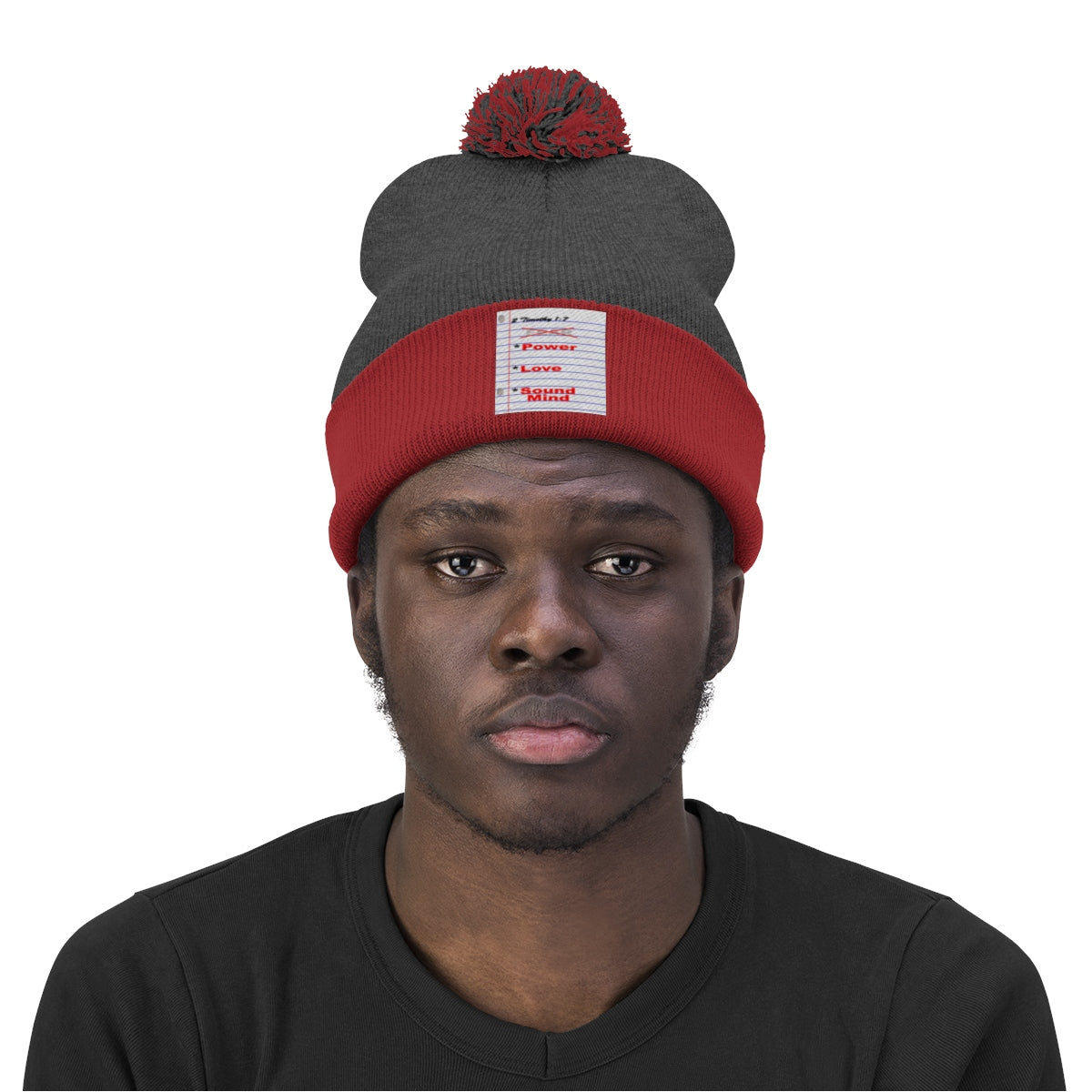 NO FEAR Pom Pom Beanie - Obsidian's LLC
