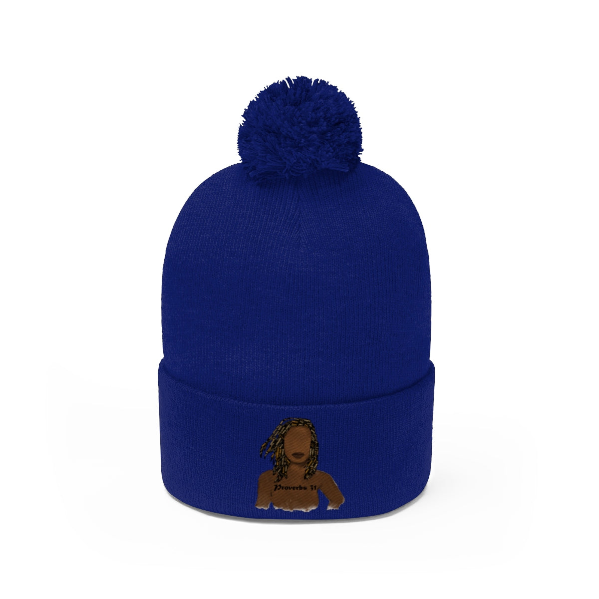 Proverbs 31 Locs Pom Pom Beanie - Obsidian's LLC
