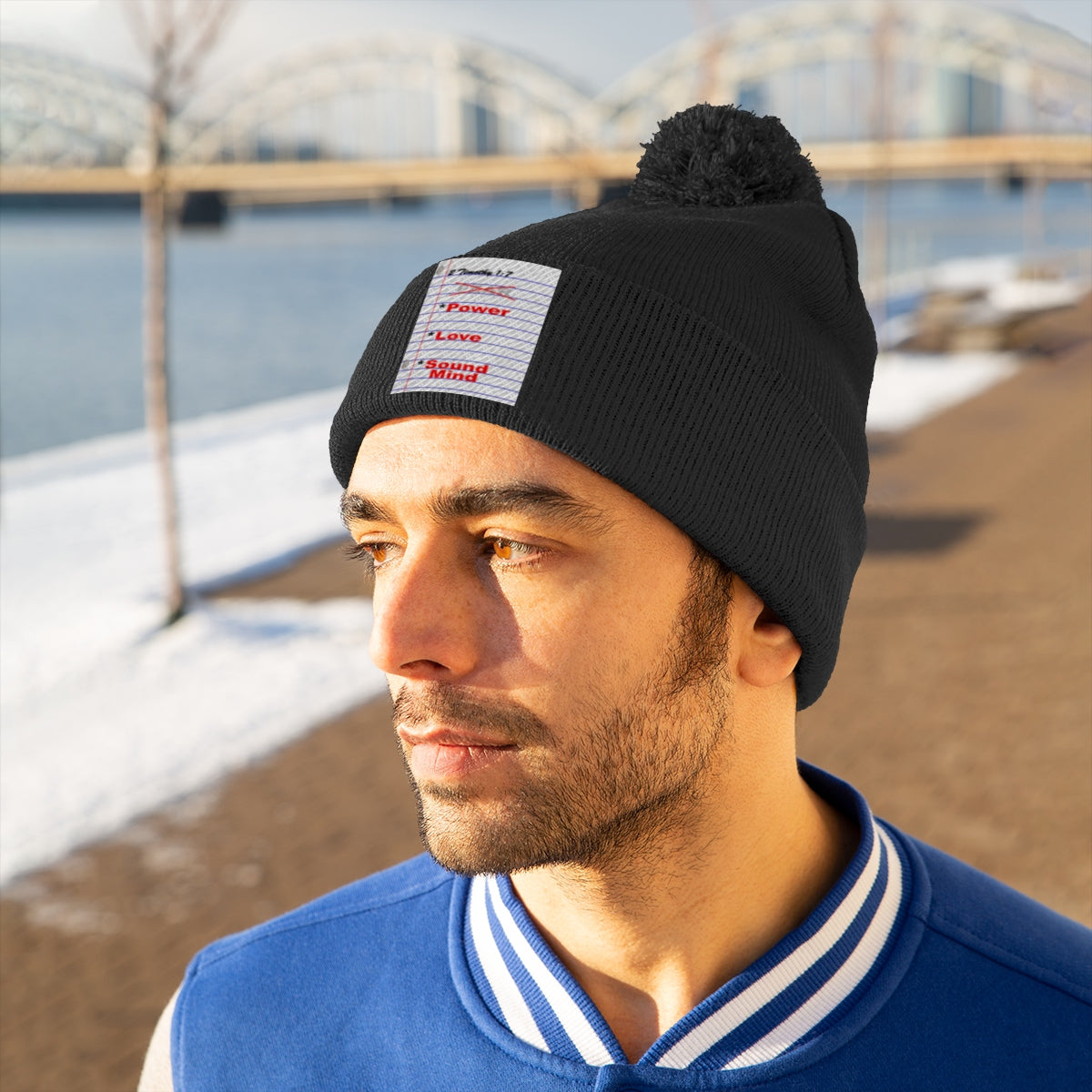 NO FEAR Pom Pom Beanie - Obsidian's LLC