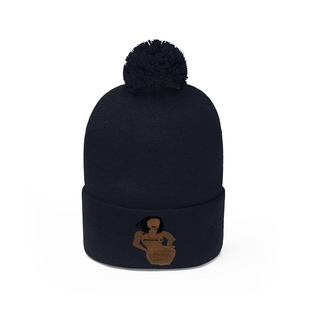 Proverbs 31 Loc Lady Pom Pom Beanie - Obsidian's LLC
