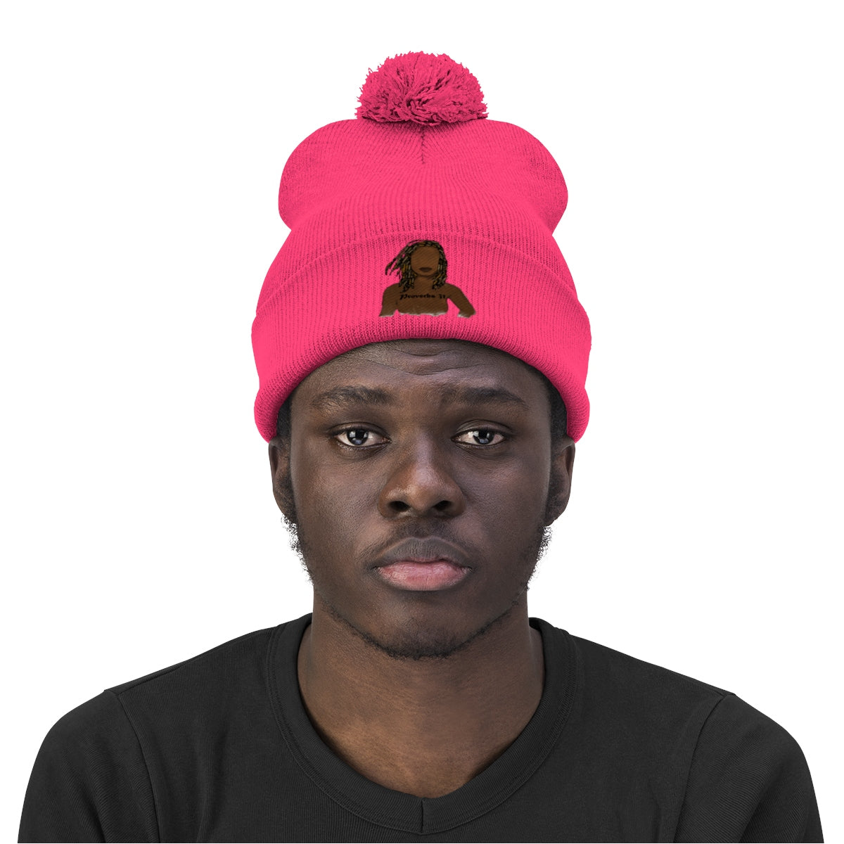 Proverbs 31 Locs Pom Pom Beanie - Obsidian's LLC