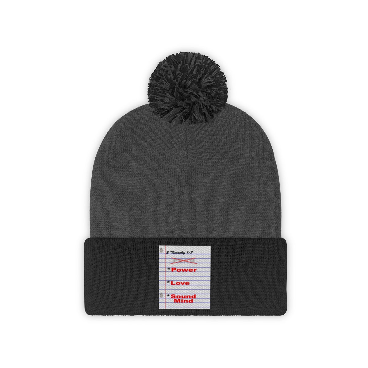 NO FEAR Pom Pom Beanie - Obsidian's LLC