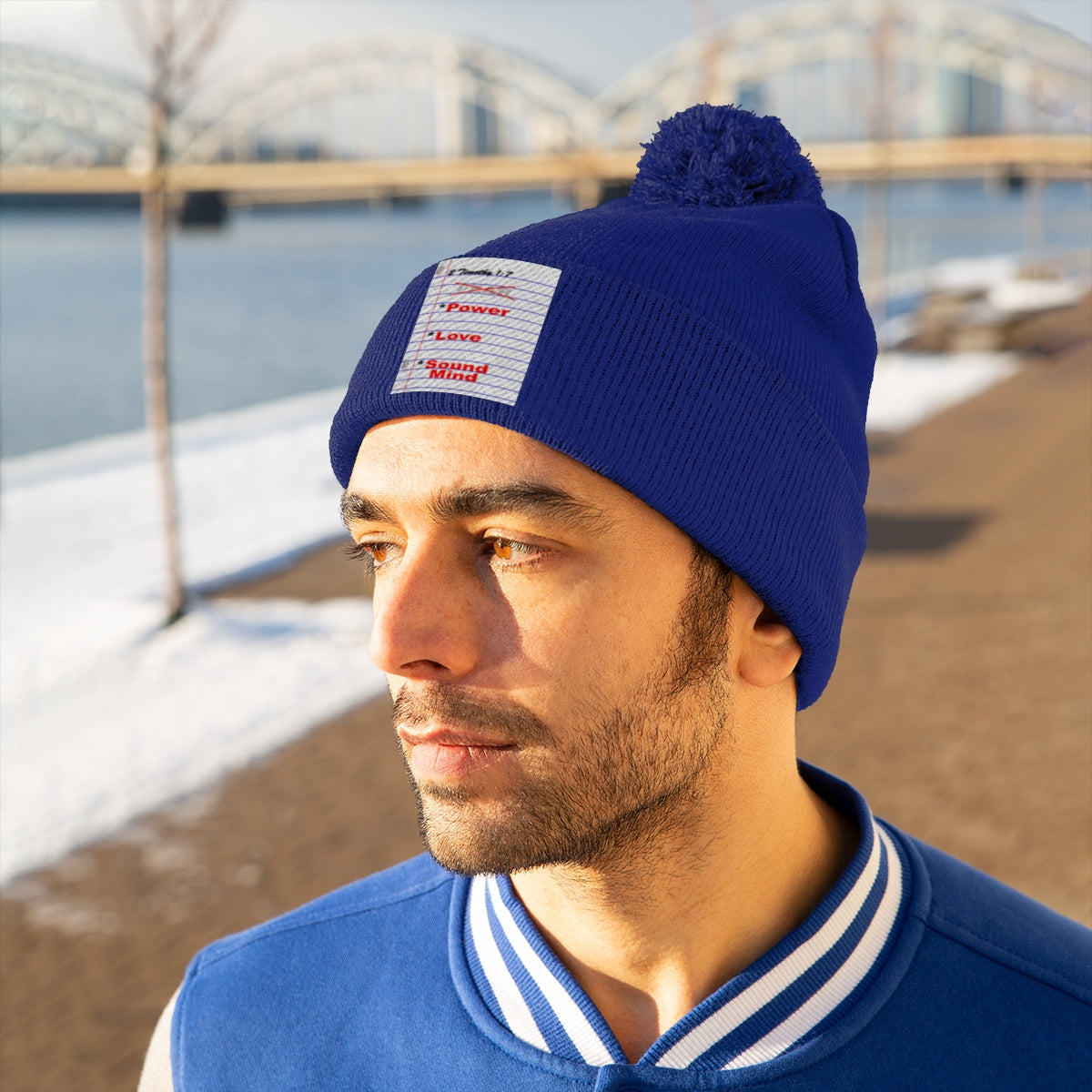 NO FEAR Pom Pom Beanie - Obsidian's LLC