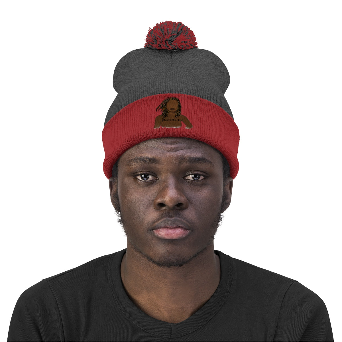 Proverbs 31 Locs Pom Pom Beanie - Obsidian's LLC
