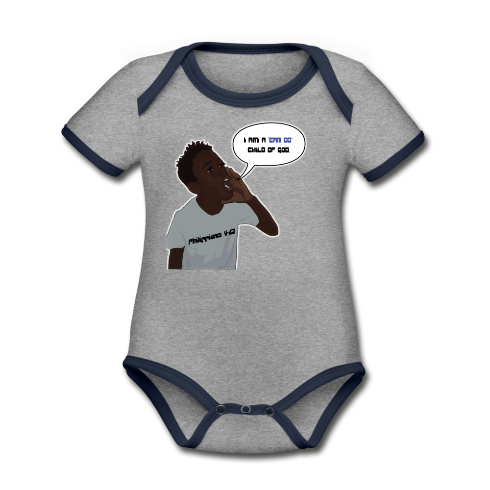 Kingston Organic Contrast Short Sleeve Baby Bodysuit - Obsidian's LLC