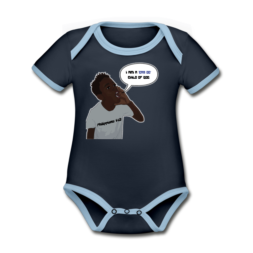 Kingston Organic Contrast Short Sleeve Baby Bodysuit - Obsidian's LLC
