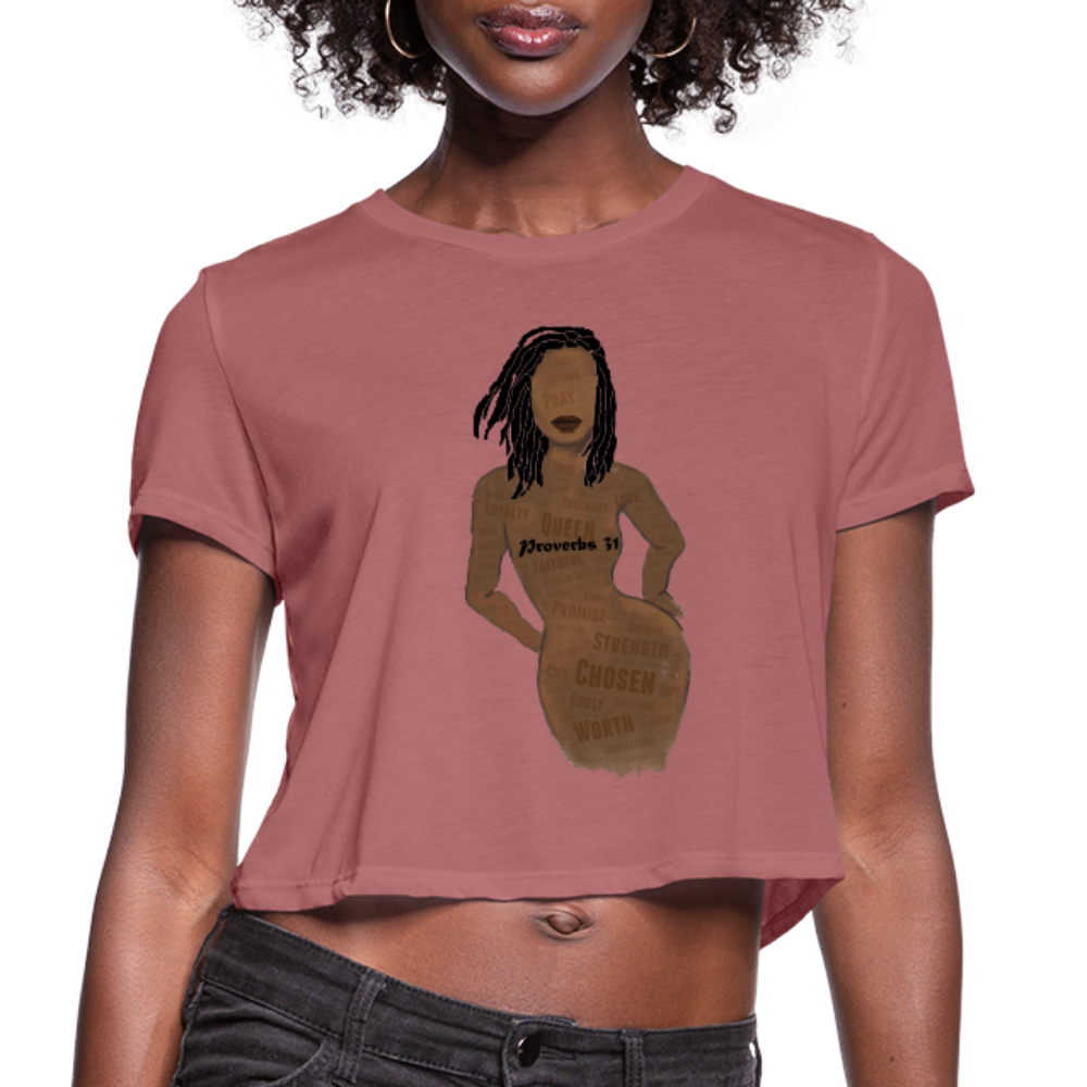 Proverbs 31 Loc Lady Cropped T-Shirt - Obsidian's LLC