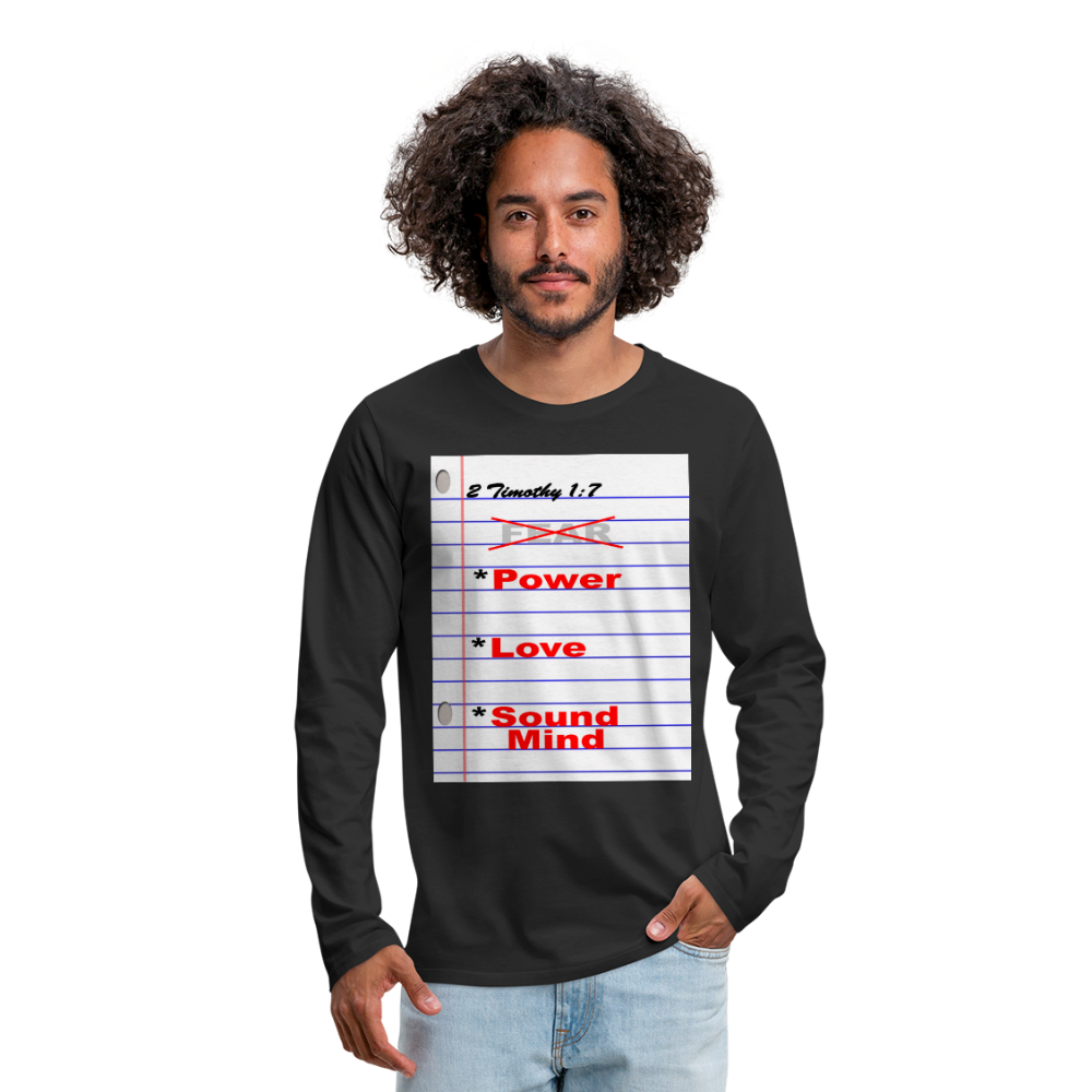 NO FEAR Men's Premium Long Sleeve T-Shirt - black