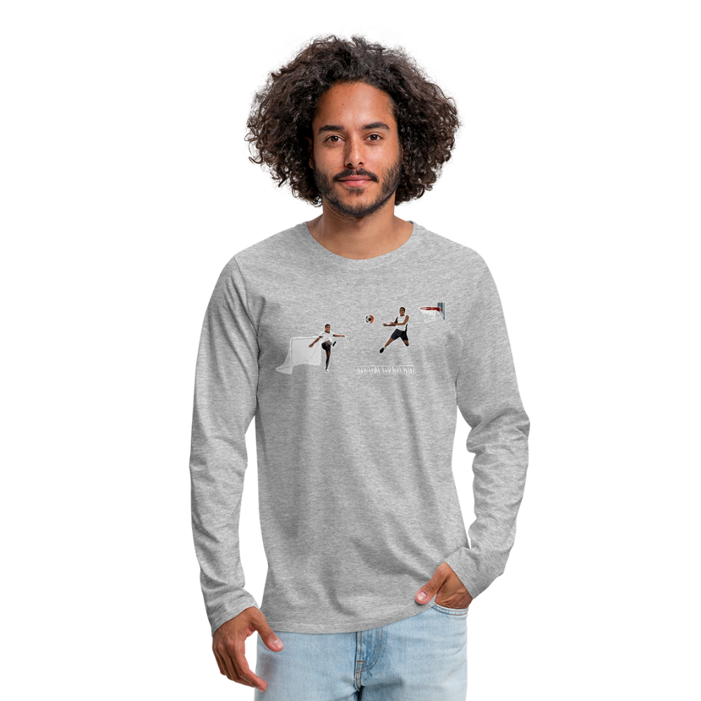 Amari Men's Premium Long Sleeve T-Shirt - heather gray