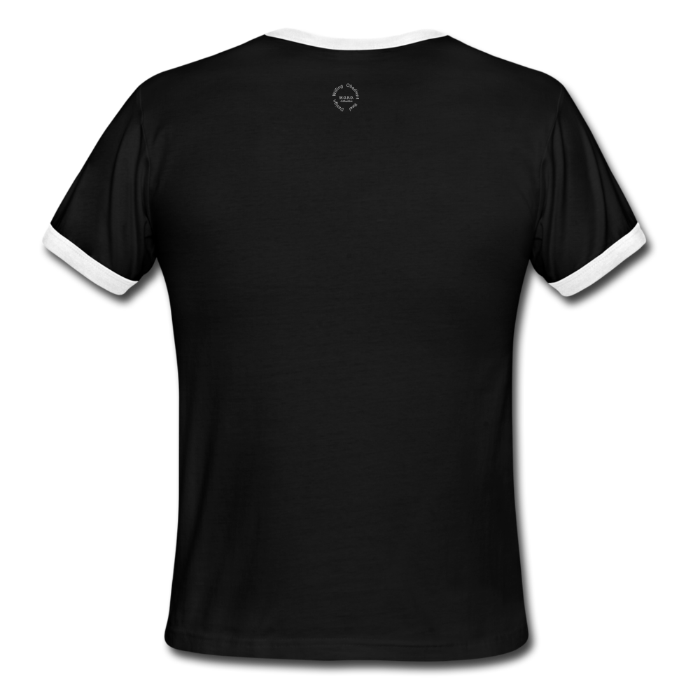 NO FEAR Ringer T-Shirt - black/white