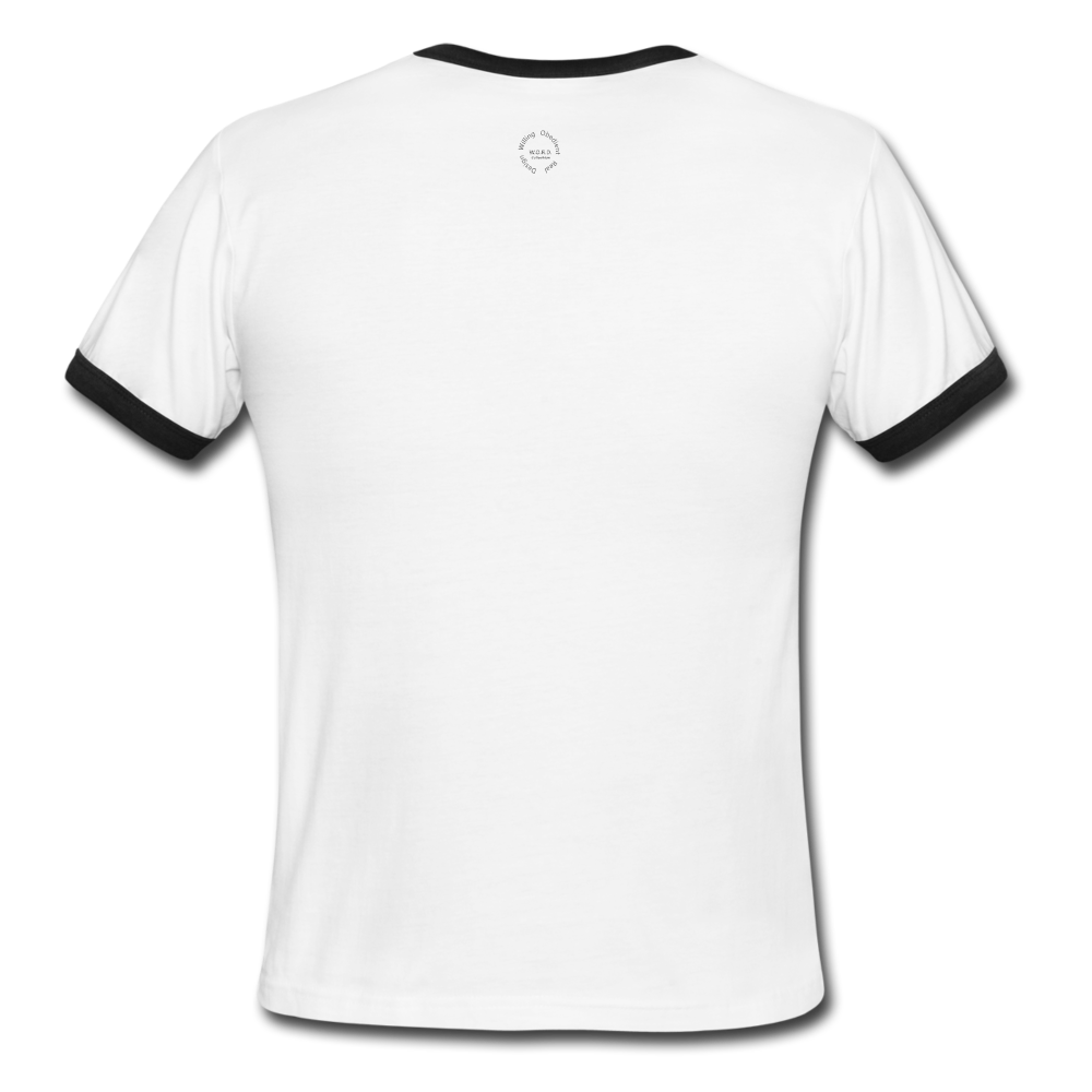 NO FEAR Ringer T-Shirt - white/black