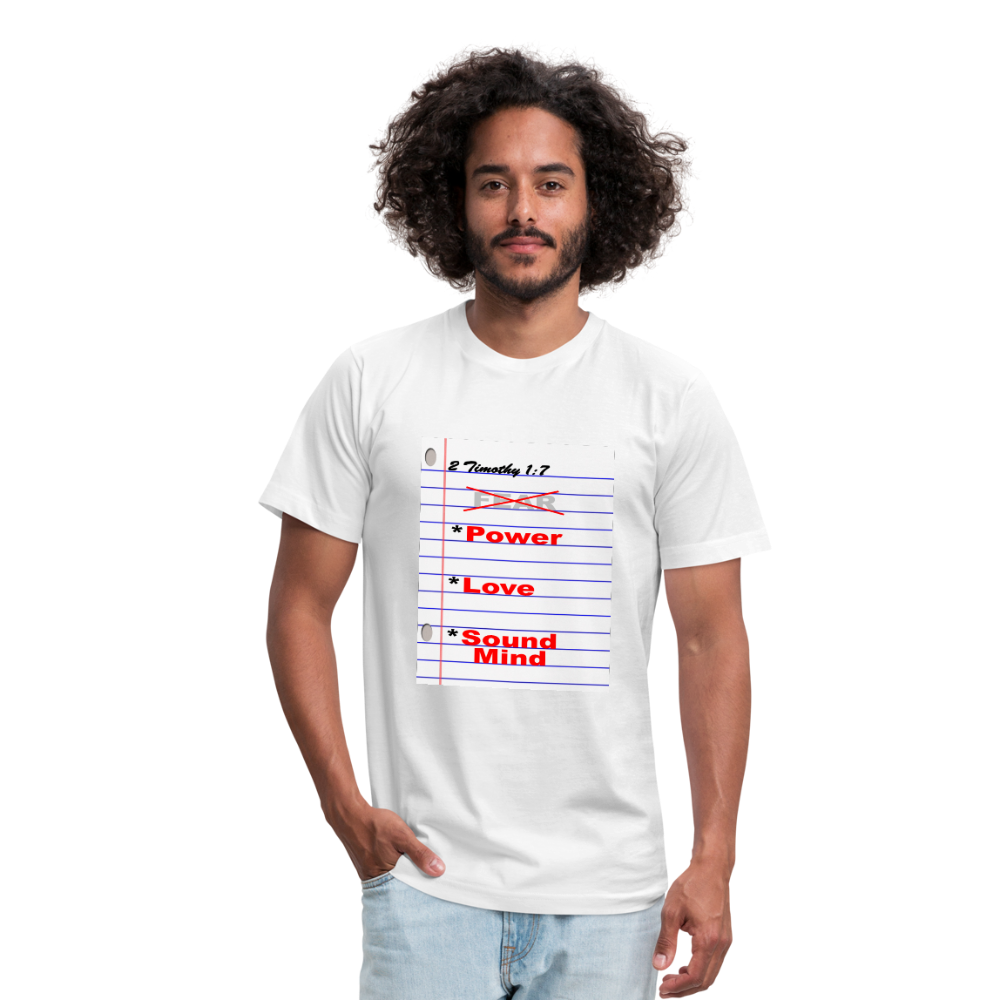 No FEAR Unisex Jersey T-Shirt by Bella + Canvas - white