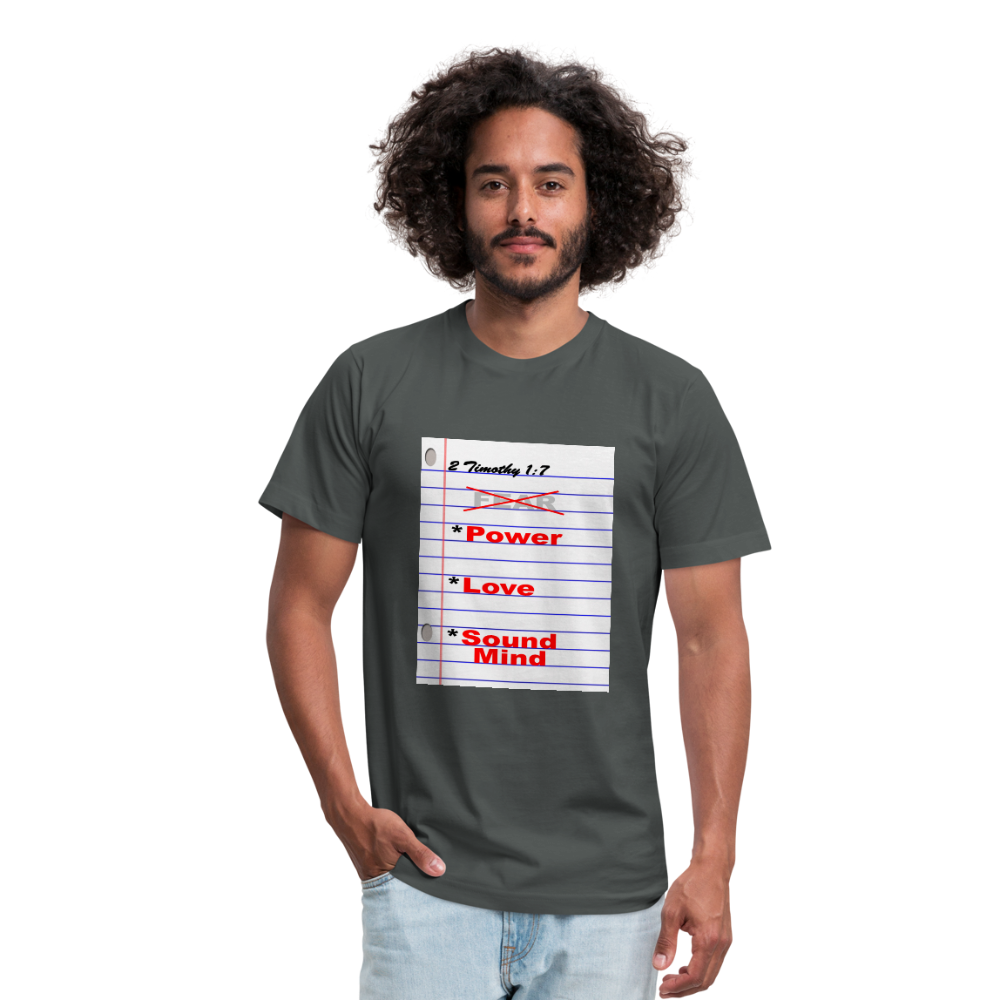 No FEAR Unisex Jersey T-Shirt by Bella + Canvas - asphalt