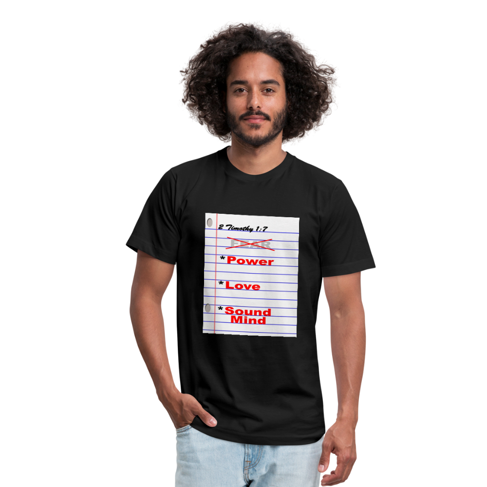 No FEAR Unisex Jersey T-Shirt by Bella + Canvas - black