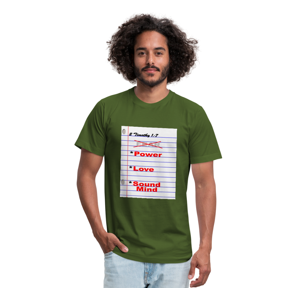 No FEAR Unisex Jersey T-Shirt by Bella + Canvas - olive