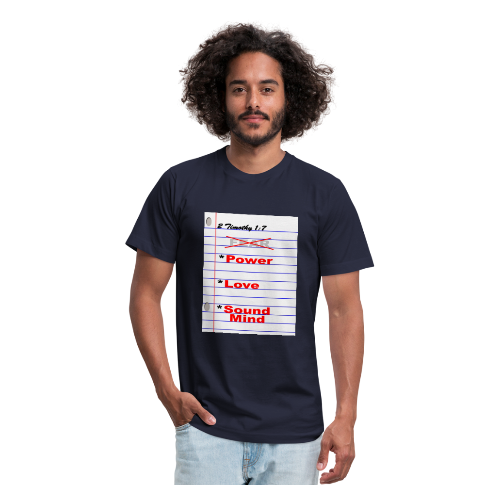 No FEAR Unisex Jersey T-Shirt by Bella + Canvas - navy