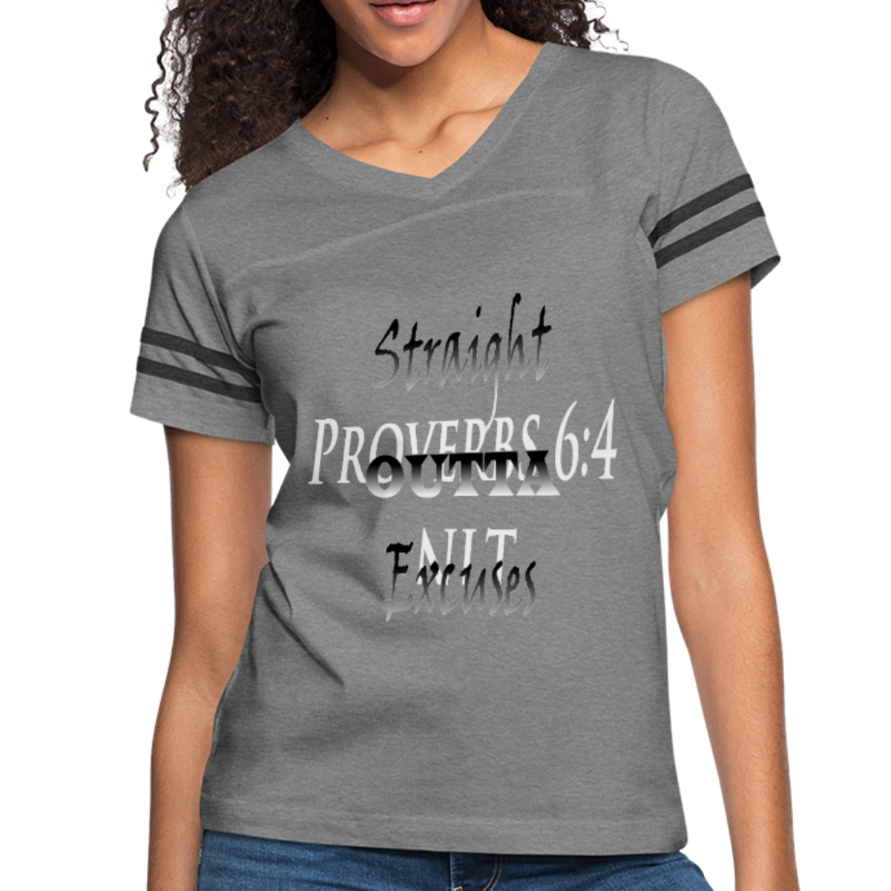 Straight Outta Excuses Vintage Sport T-Shirt - heather gray/charcoal