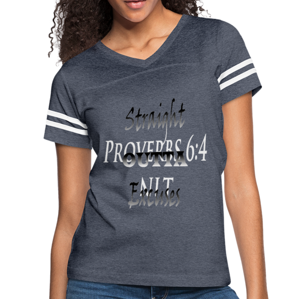 Straight Outta Excuses Vintage Sport T-Shirt - vintage navy/white