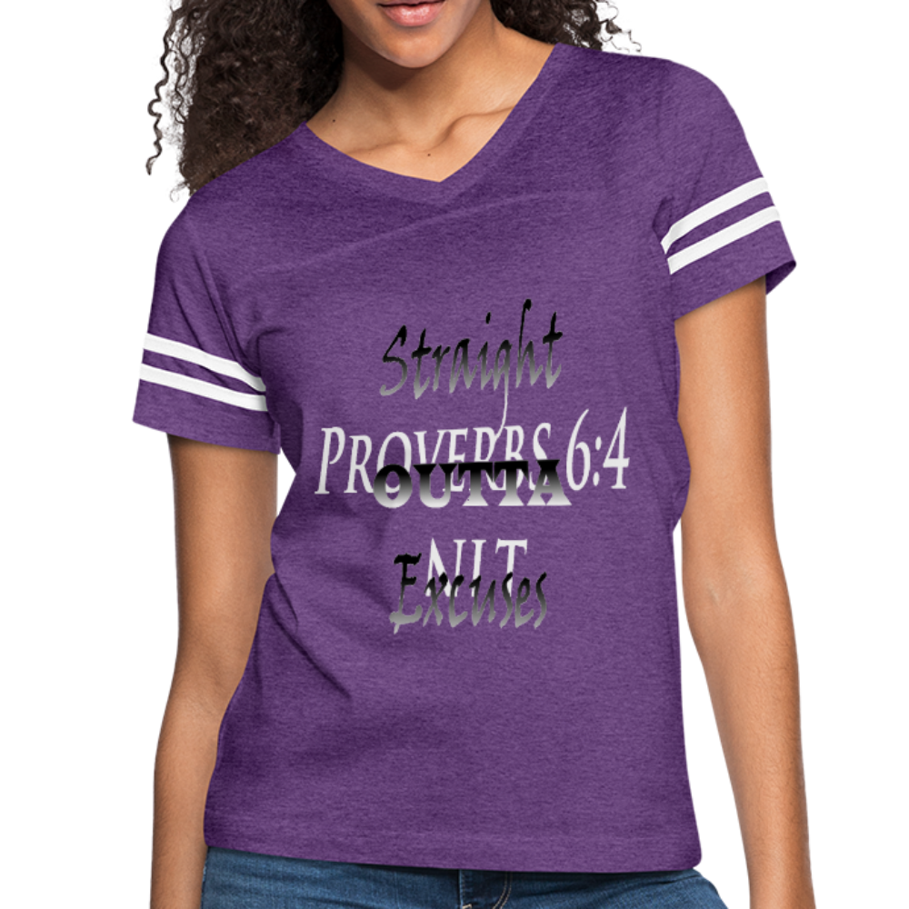 Straight Outta Excuses Vintage Sport T-Shirt - vintage purple/white