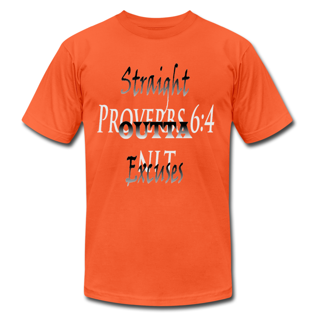 Straight Outta Excuses Unisex Jersey T-Shirt by Bella + Canvas - orange