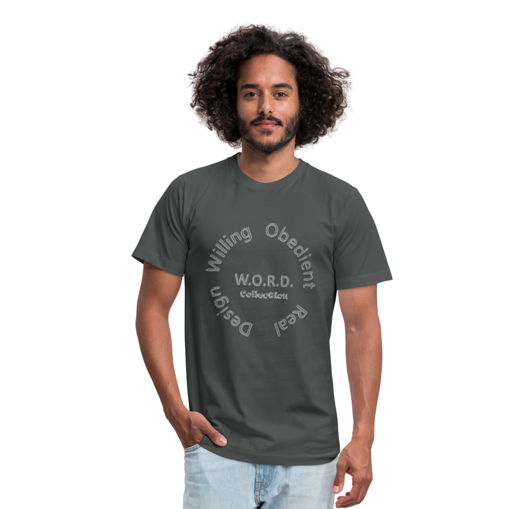 W.O.R.D. Unisex Jersey T-Shirt by Bella + Canvas - asphalt